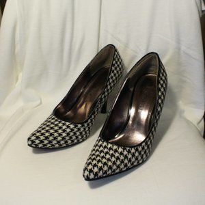 Black/White Houndstooth Heels